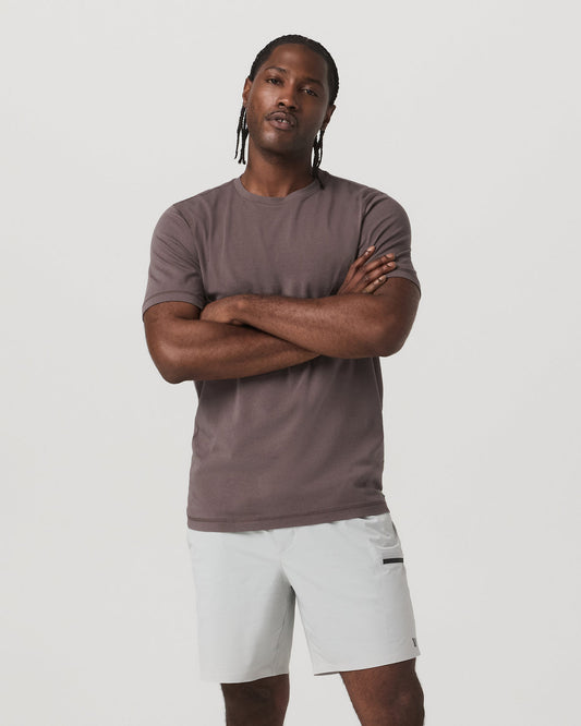 Tuvalu Tee Men's Cotton Short Sleeve T-Shirt in Timber | Vuori online - US 8755