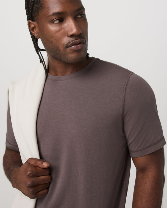 Tuvalu Tee Men's Cotton Short Sleeve T-Shirt in Timber | Vuori online - US 8755