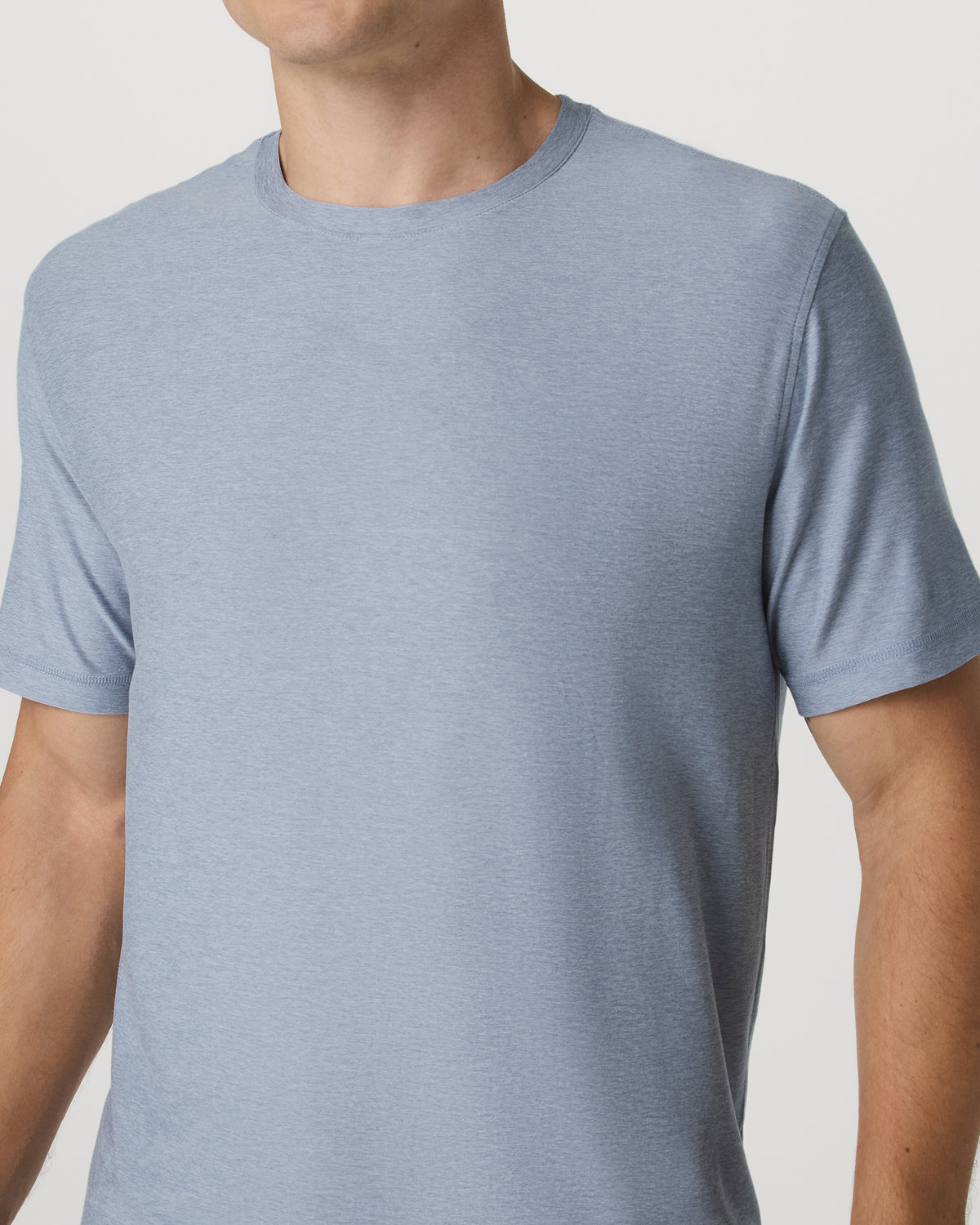 Strato Tech Tee Men's Blue Dusk Heather T-Shirt | Vuori discount - US 4025
