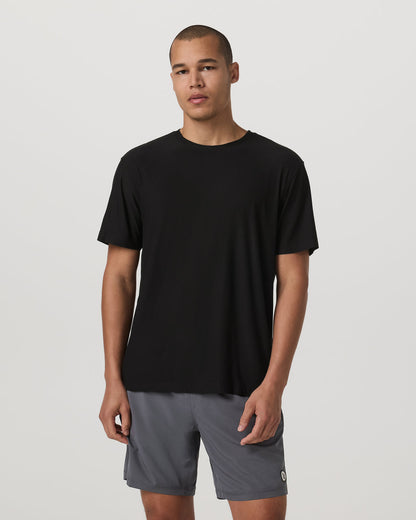 Short Sleeve Strato Tee - Relaxed Fit Men's Black Shirt | Vuori outlet - US 7738
