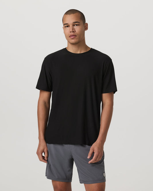 Short Sleeve Strato Tee - Relaxed Fit Men's Black Shirt | Vuori outlet - US 7738