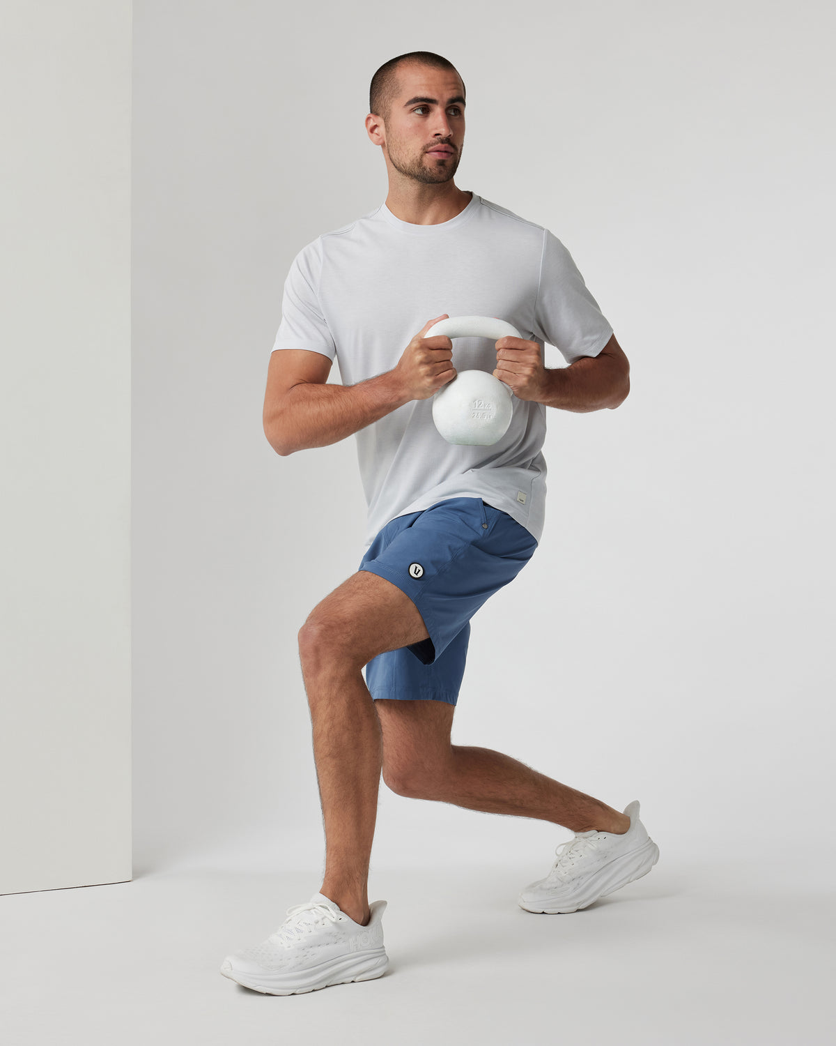 Current Tech Tee Men's Frost Grey Lightweight Shirt | Vuori discount - US 5349