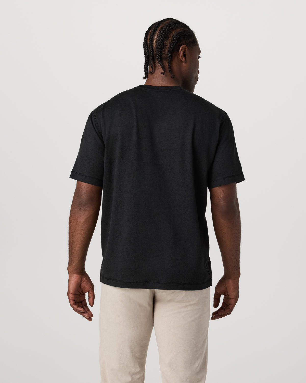 Men's Short Sleeve Ponto Tee - Relaxed Black Heather | Vuori outlet - US 4017