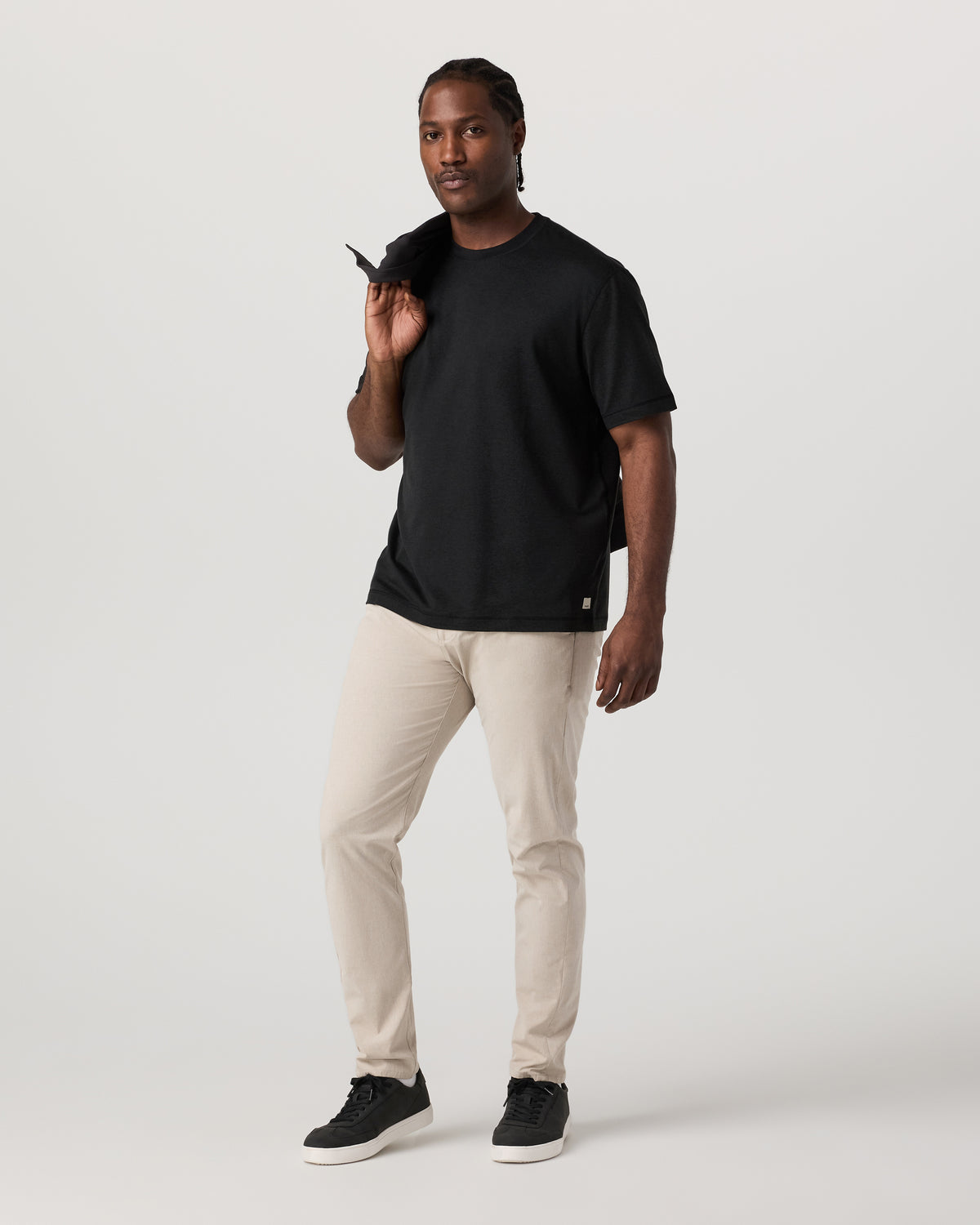 Men's Short Sleeve Ponto Tee - Relaxed Black Heather | Vuori outlet - US 4017