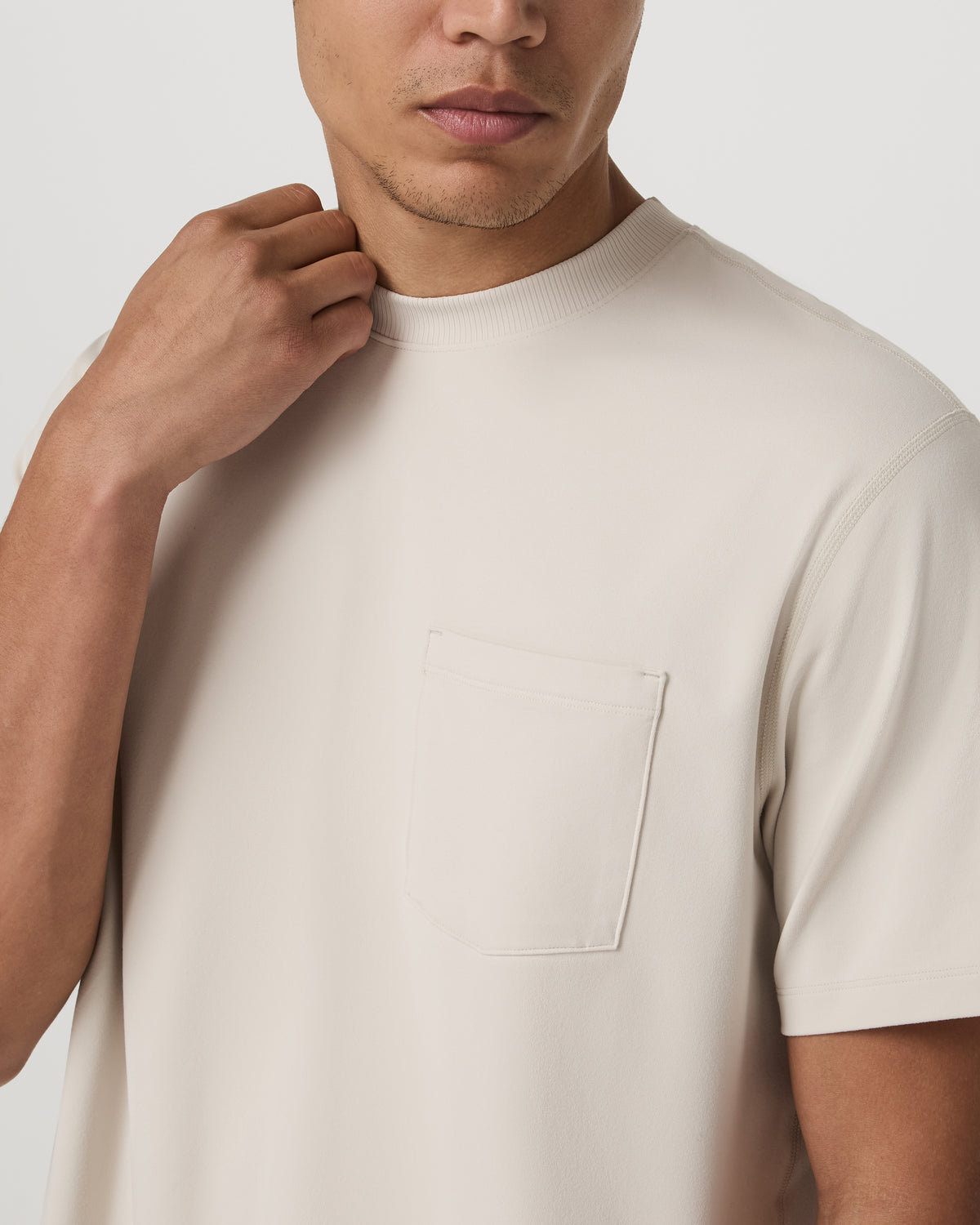 Men's Short Sleeve Ponto Pocket Tee - Relaxed Fit Bone | Vuori sale - US 5647