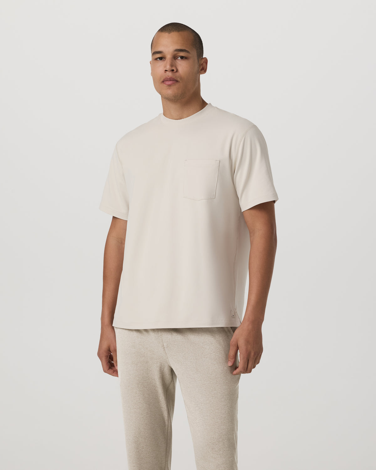 Men's Short Sleeve Ponto Pocket Tee - Relaxed Fit Bone | Vuori sale - US 5647