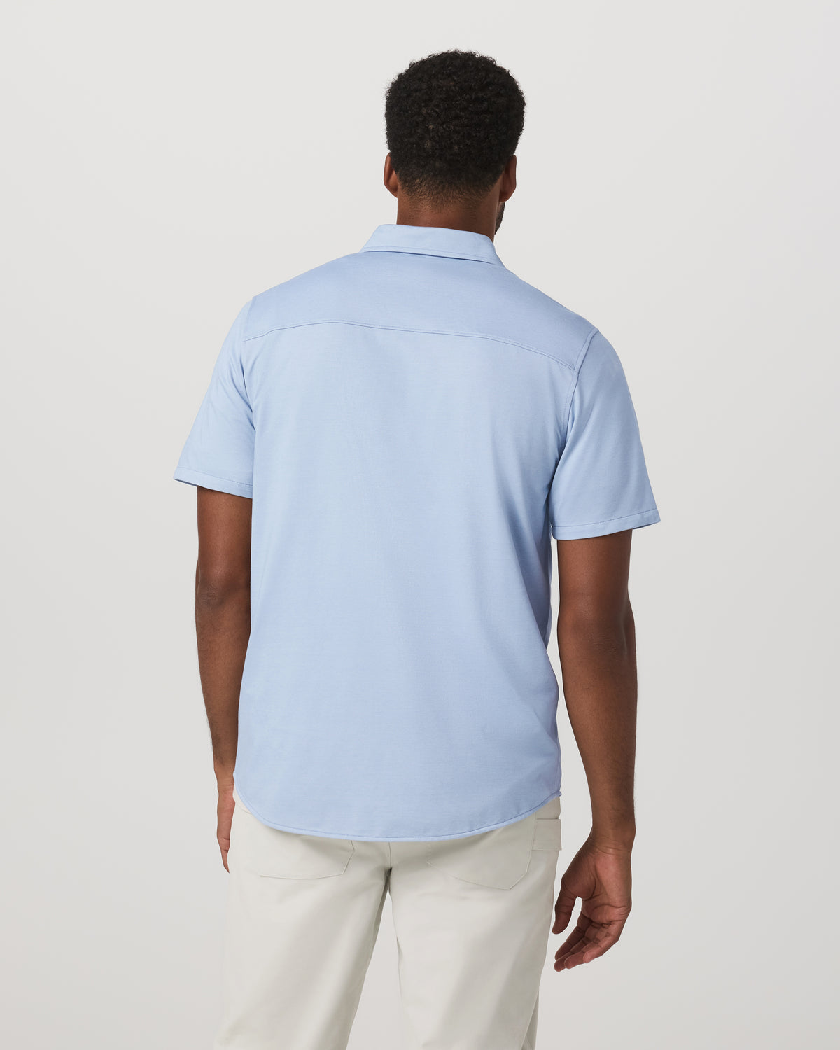 Short Sleeve Knit Oxford Button Down - Classic Fit Blue | Vuori discount - US 8452