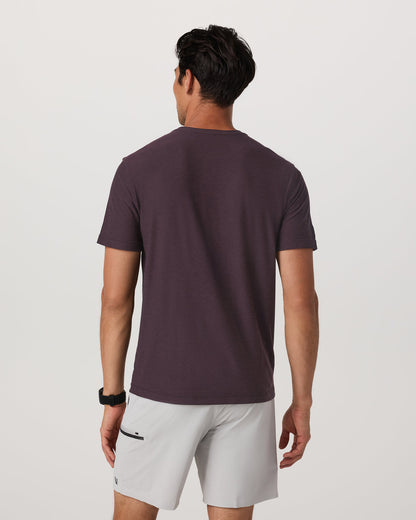 Strato Tech Tee Men's Raisin Heather Performance Shirt | Vuori outlet - US 7168