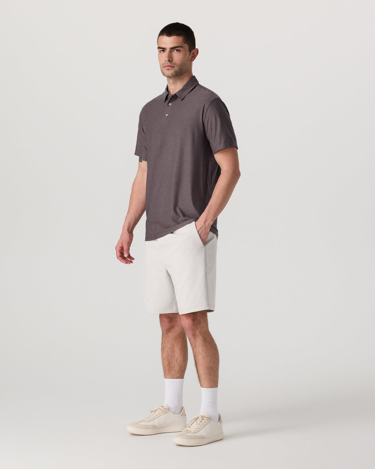 Strato Tech Polo Men's Huckleberry Heather Polo Shirt | Vuori shop - US 1288