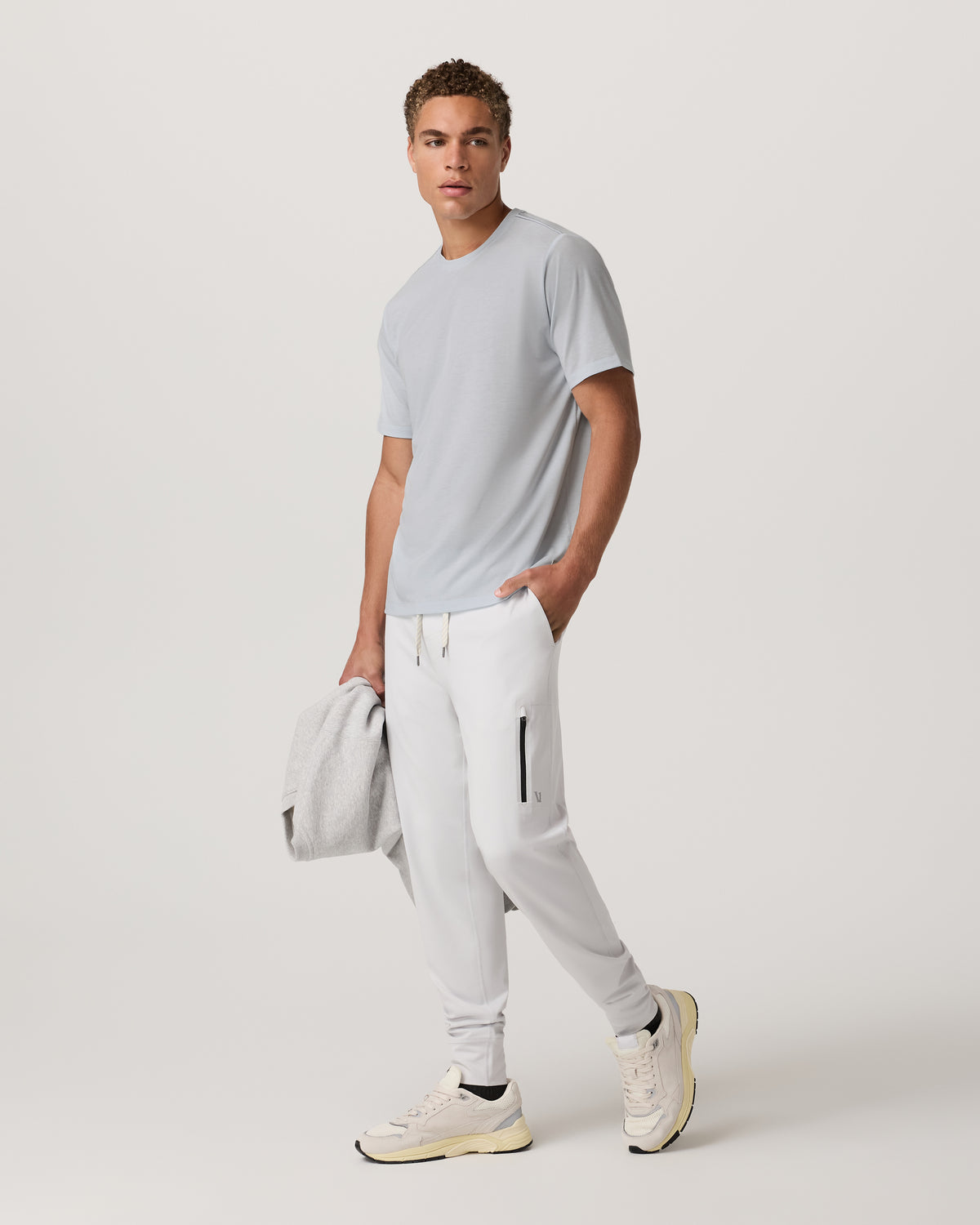 Current Tech Tee Men's Performance Shirt in Light Mist | Vuori for sale - US 5678