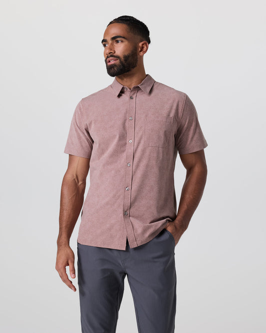 Short Sleeve Bridge Button Down Zion Rose Water Lily | Vuori online - US 4491