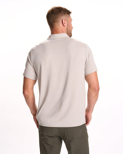 Knit Twill Polo Men's Beachsand Heather Golf Polo | Vuori sale - US 2224