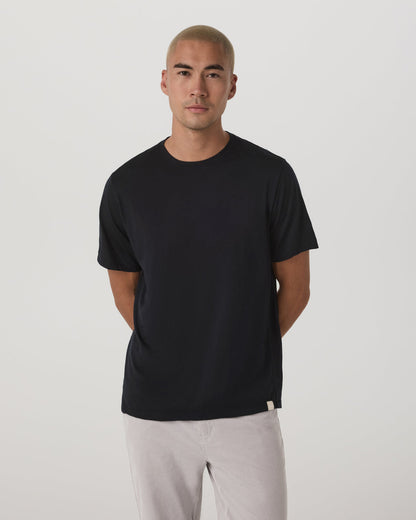 Short Sleeve Merino Wool Tee Men's Black Knit Shirt | Vuori discount - US 2910