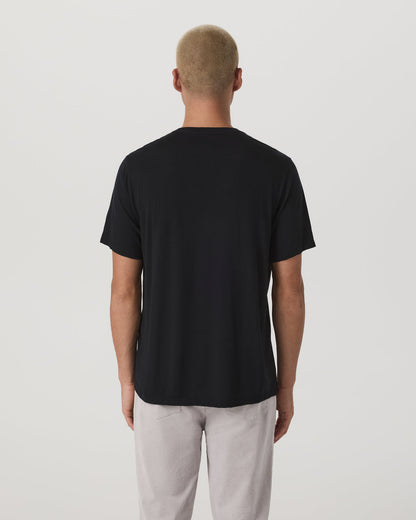 Short Sleeve Merino Wool Tee Men's Black Knit Shirt | Vuori discount - US 2910