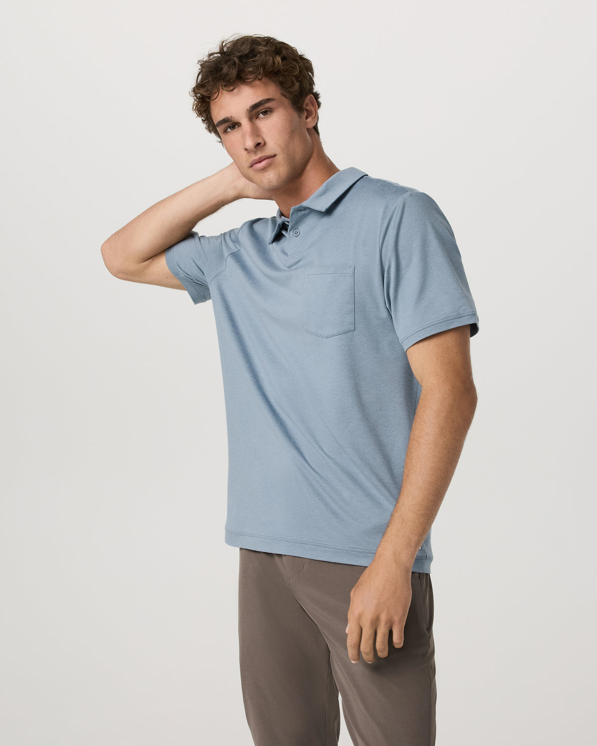 Men's Short Sleeve Ponto Performance Polo Flint Heather | Vuori shop - US 6658