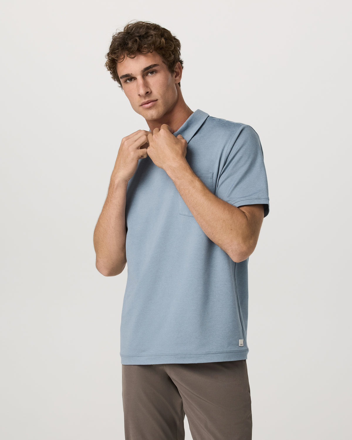 Men's Short Sleeve Ponto Performance Polo Flint Heather | Vuori shop - US 6658