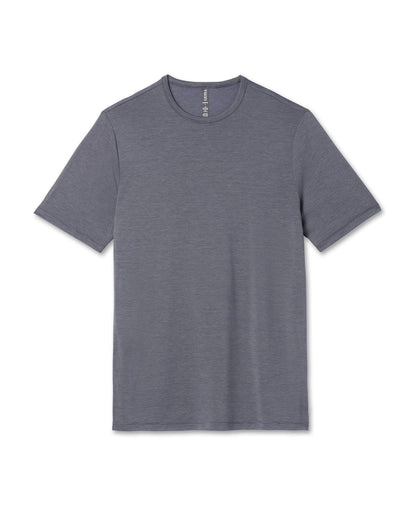 Short Sleeve Marina Stripe Tee Dark Pewter Run Shirt | Vuori sale - US 4869