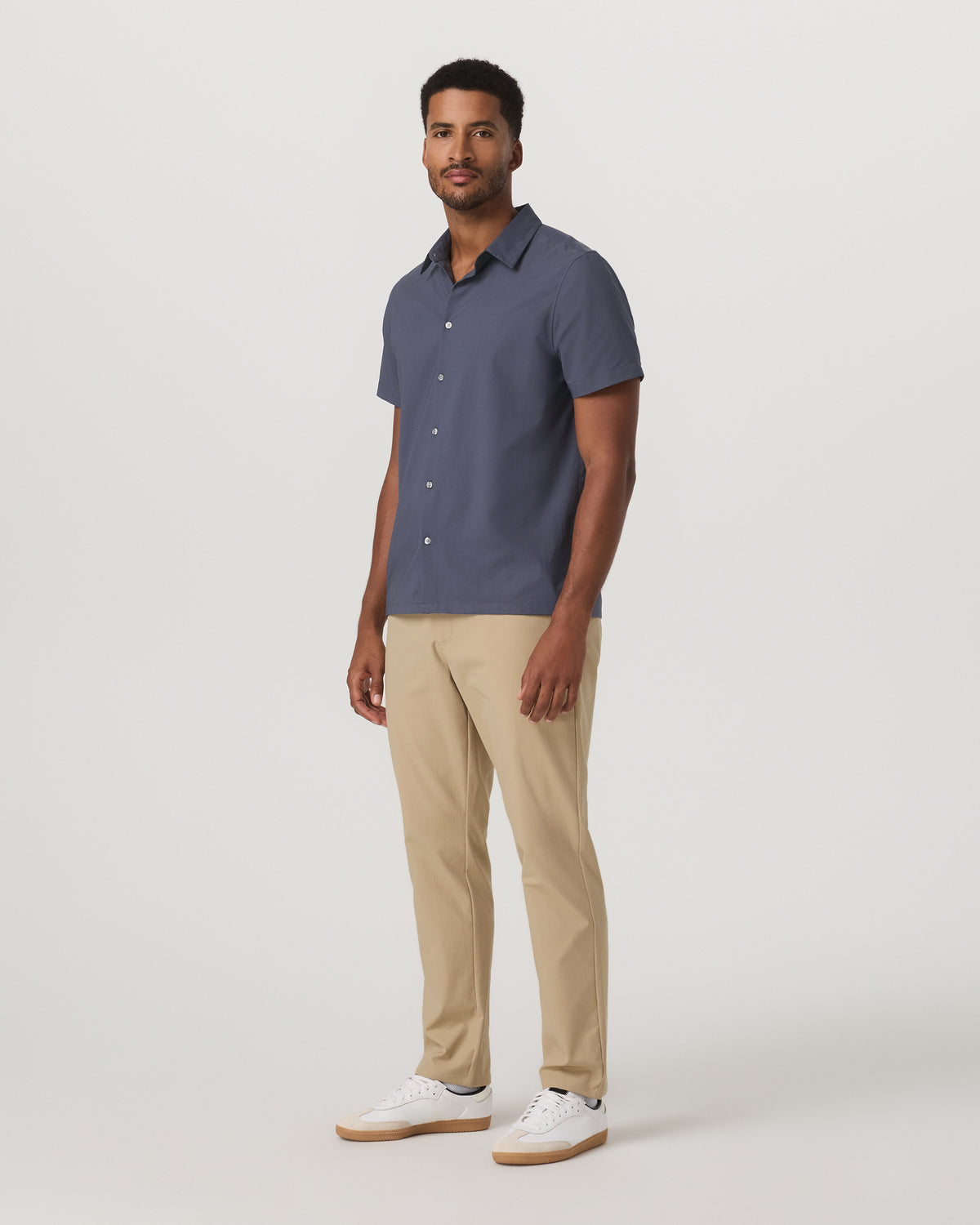 Short Sleeve Manhattan Button Down Men's Azure Shirt | Vuori for sale - US 6600