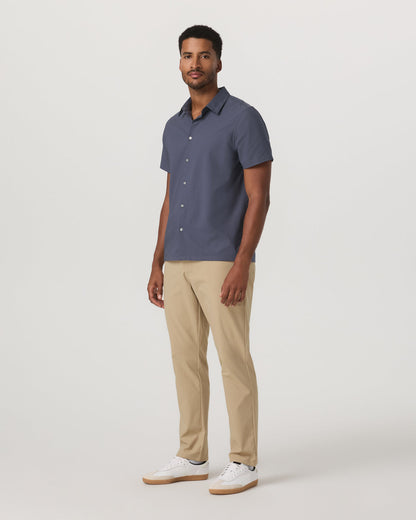 Short Sleeve Manhattan Button Down Men's Azure Shirt | Vuori for sale - US 6600
