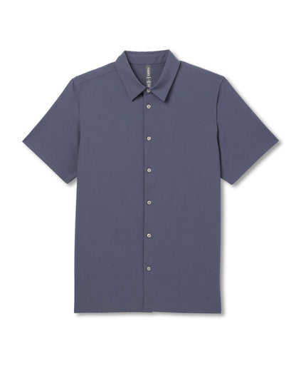 Short Sleeve Manhattan Button Down Men's Azure Shirt | Vuori for sale - US 6600