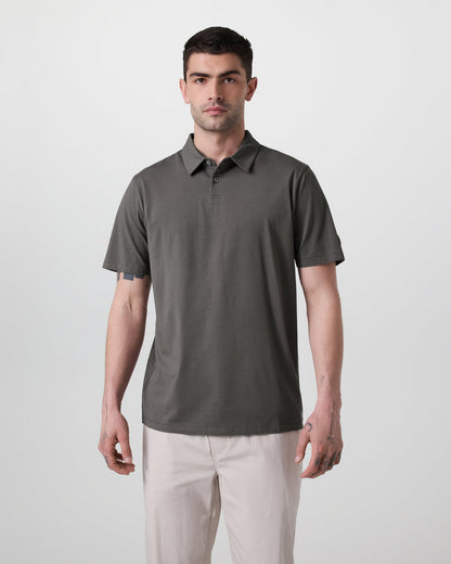 Short Sleeve Feather Polo Warm Grey | Vuori online - US 2819