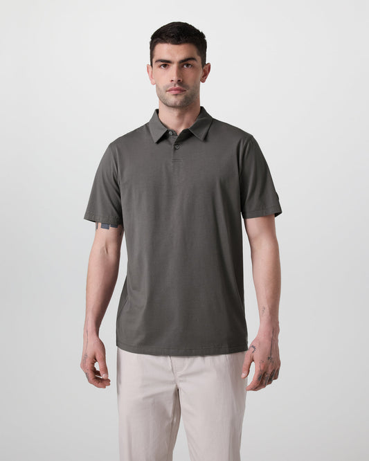 Short Sleeve Feather Polo Warm Grey | Vuori online - US 2819