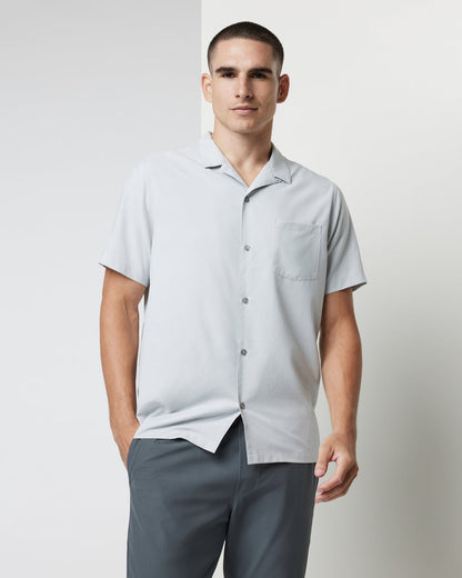Seaport Button Down Men's Sky Grey Short-Sleeve | Vuori onsale - US 2041