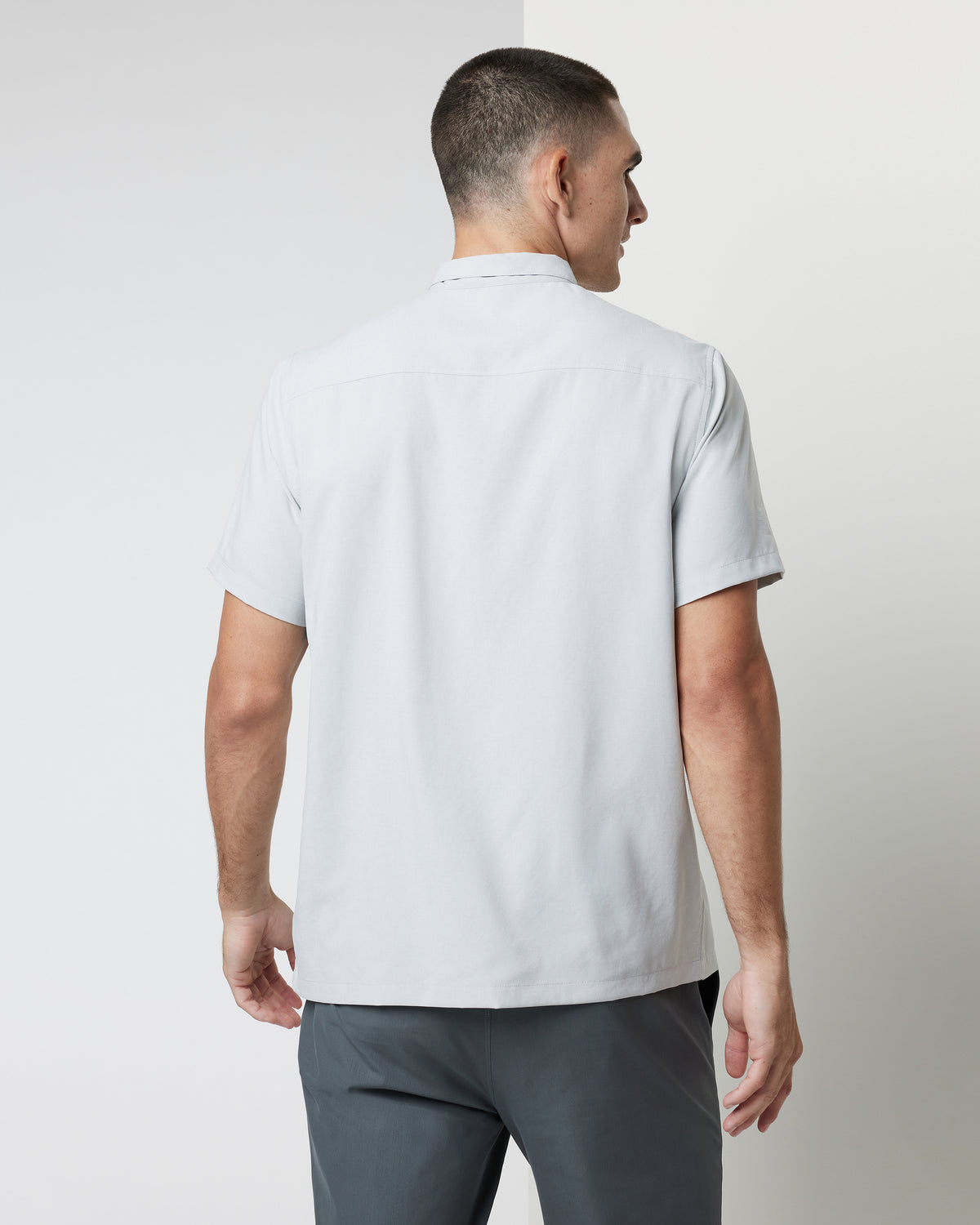 Seaport Button Down Men's Sky Grey Short-Sleeve | Vuori onsale - US 2041