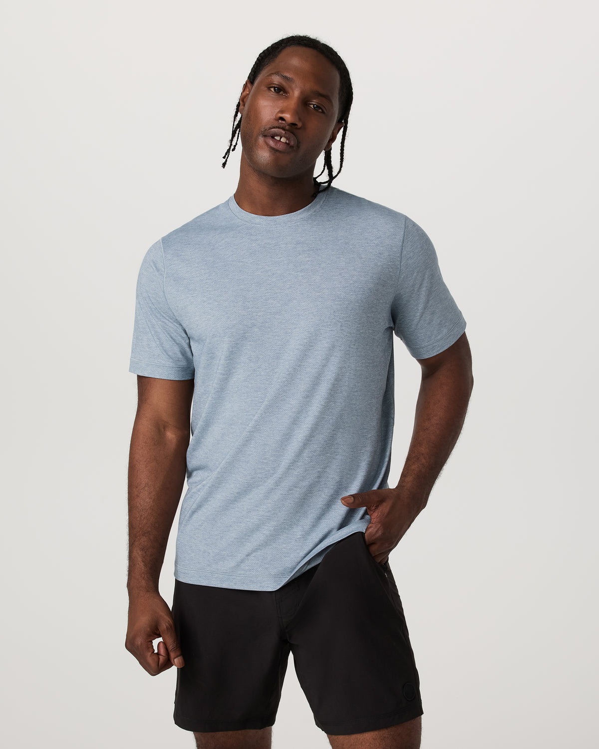 Short Sleeve Everyday Tee Men's Sea Glass Heather Tee | Vuori for sale - US 8036