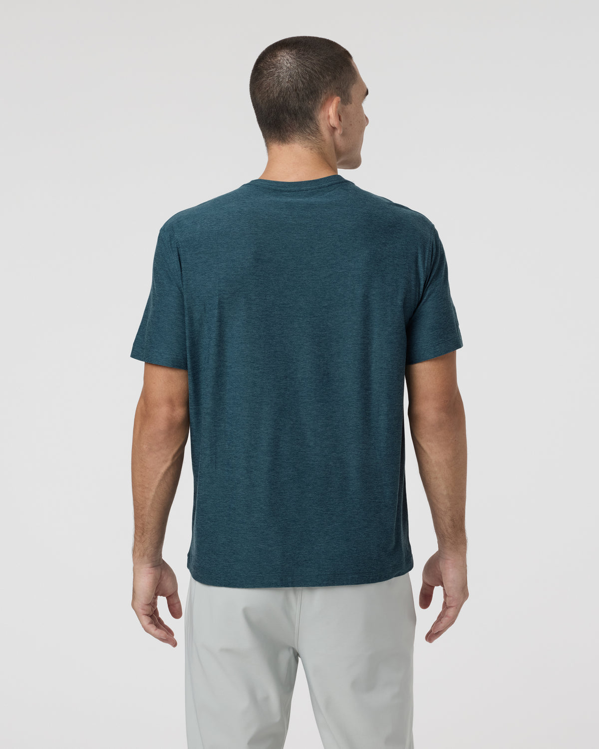Short Sleeve Strato Pocket Tee - Relaxed Fit Light Deep Sea Heather | Vuori online - US 9299