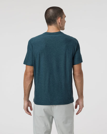 Short Sleeve Strato Pocket Tee - Relaxed Fit Light Deep Sea Heather | Vuori online - US 9299