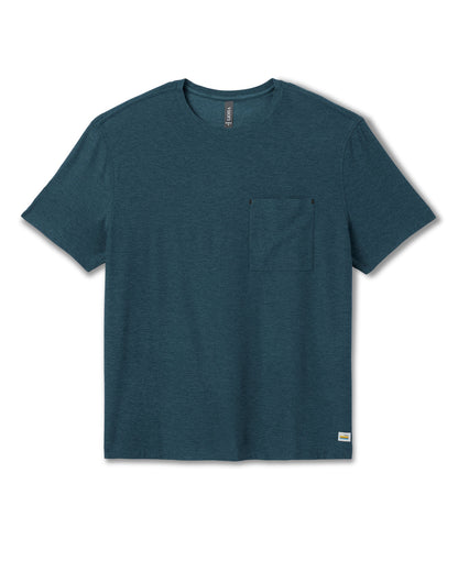 Short Sleeve Strato Pocket Tee - Relaxed Fit Light Deep Sea Heather | Vuori online - US 9299