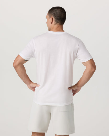 V1 Vuori Wordmark Logo Tee Men's White Logo T-Shirt | Vuori discount - US 3883