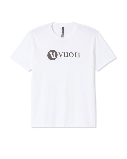V1 Vuori Wordmark Logo Tee Men's White Logo T-Shirt | Vuori discount - US 3883
