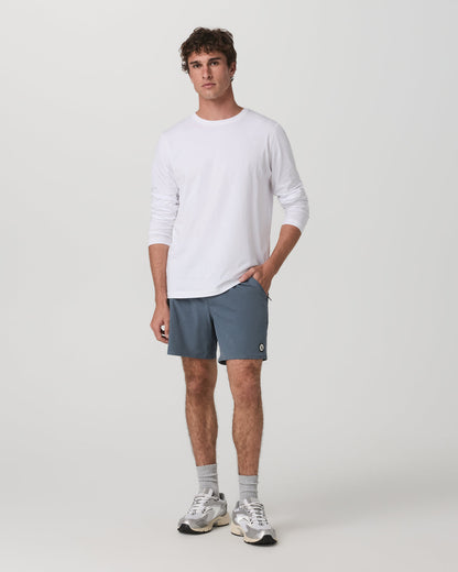Long Sleeve Tuvalu Tee Men's Lightweight White Shirt | Vuori outlet - US 3060