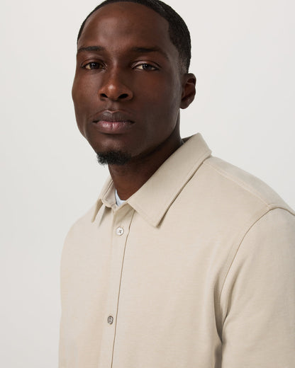 Long Sleeve Knit Oxford Button Down Men's Trench Shirt | Vuori shop - US 1186