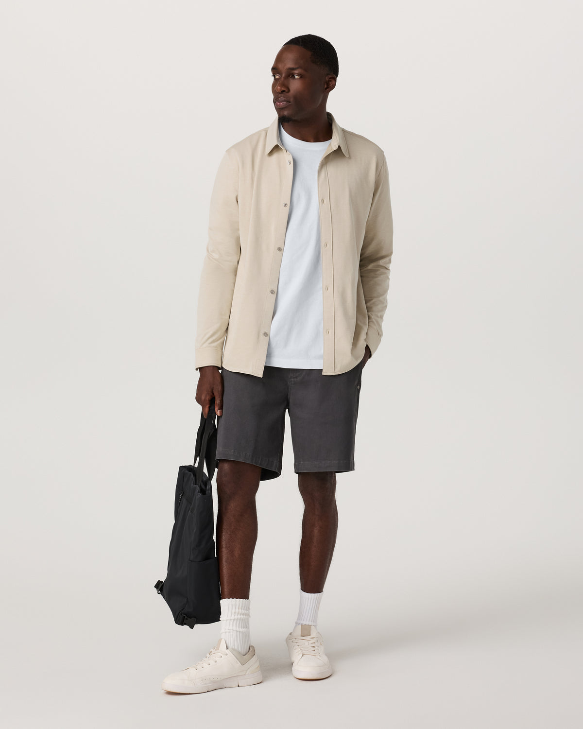 Long Sleeve Knit Oxford Button Down Men's Trench Shirt | Vuori shop - US 1186