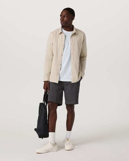 Long Sleeve Knit Oxford Button Down Men's Trench Shirt | Vuori shop - US 1186