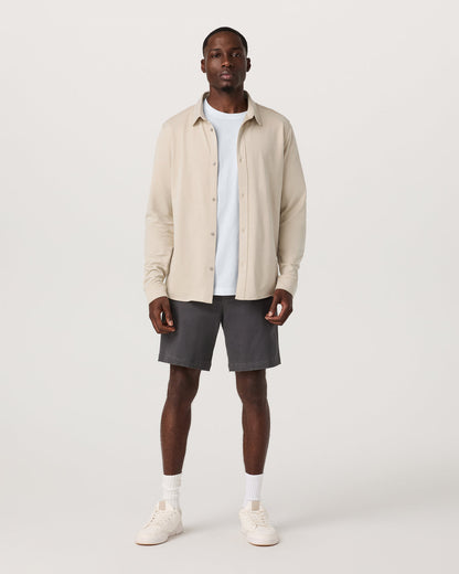 Long Sleeve Knit Oxford Button Down Men's Trench Shirt | Vuori shop - US 1186