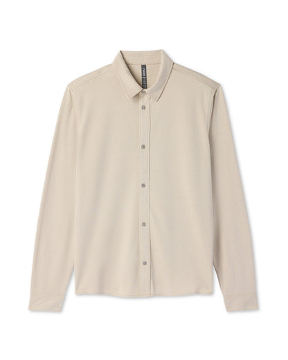 Long Sleeve Knit Oxford Button Down Men's Trench Shirt | Vuori shop - US 1186