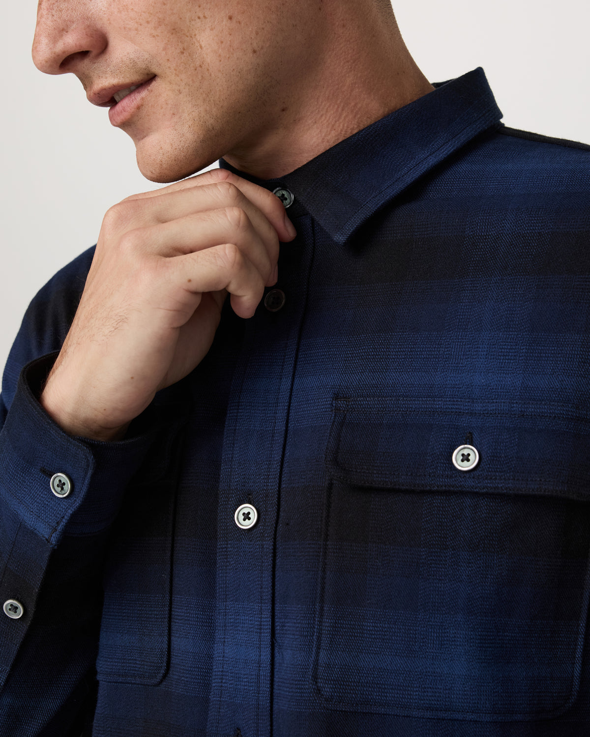 Long Sleeve Flannel Button Down Men's Blue Coast Shirt | Vuori sale - US 9190