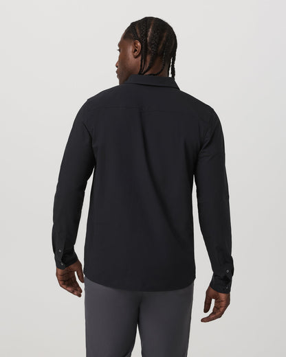 Long Sleeve Manhattan Button Down Men's Black Shirt | Vuori onsale - US 6019