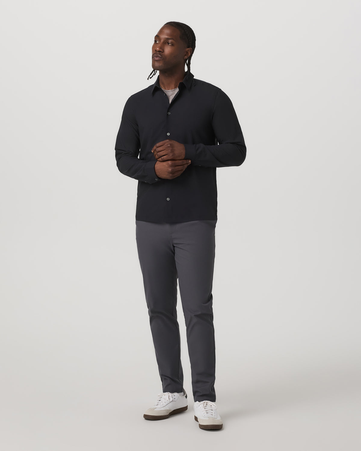 Long Sleeve Manhattan Button Down Men's Black Shirt | Vuori onsale - US 6019