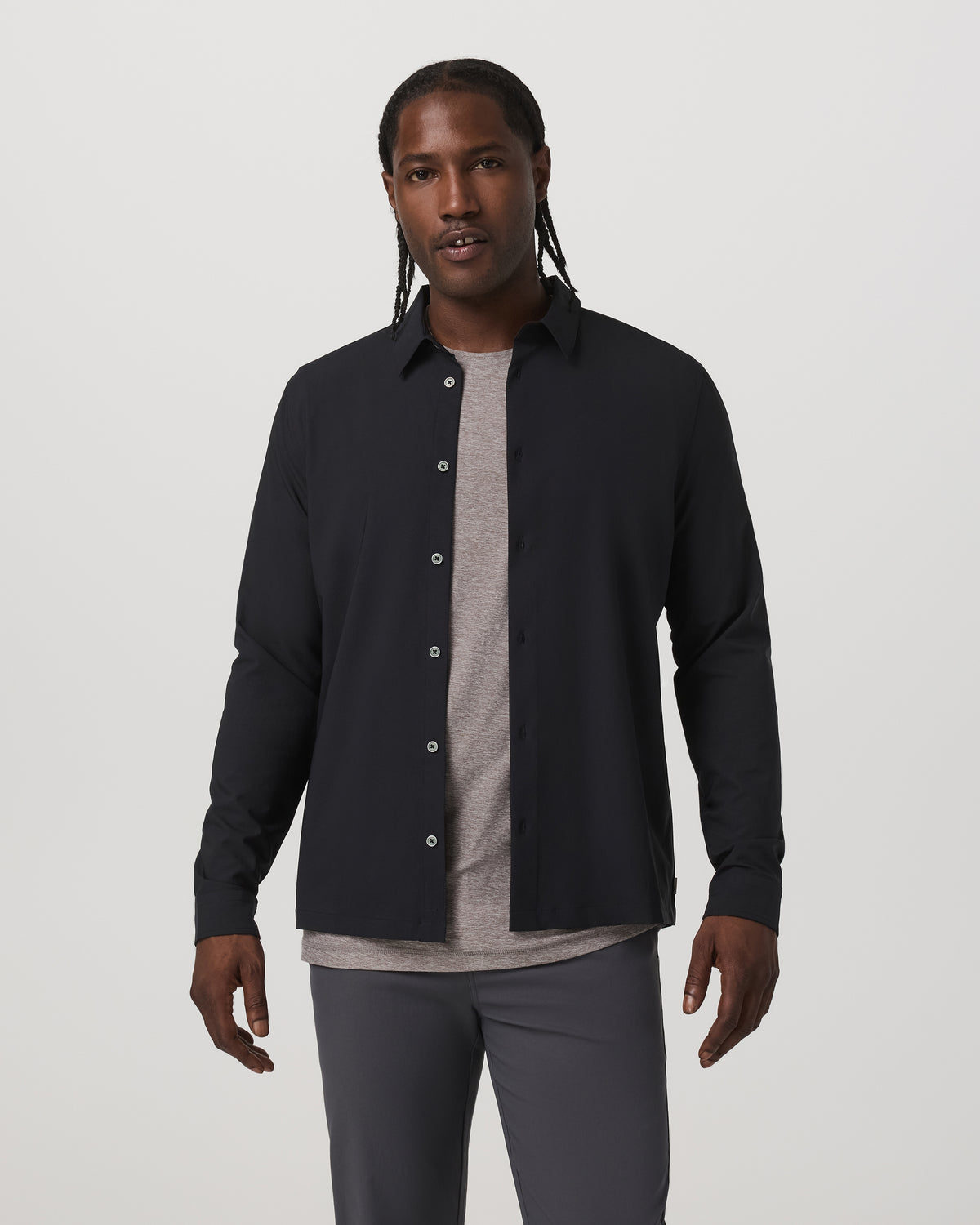 Long Sleeve Manhattan Button Down Men's Black Shirt | Vuori onsale - US 6019