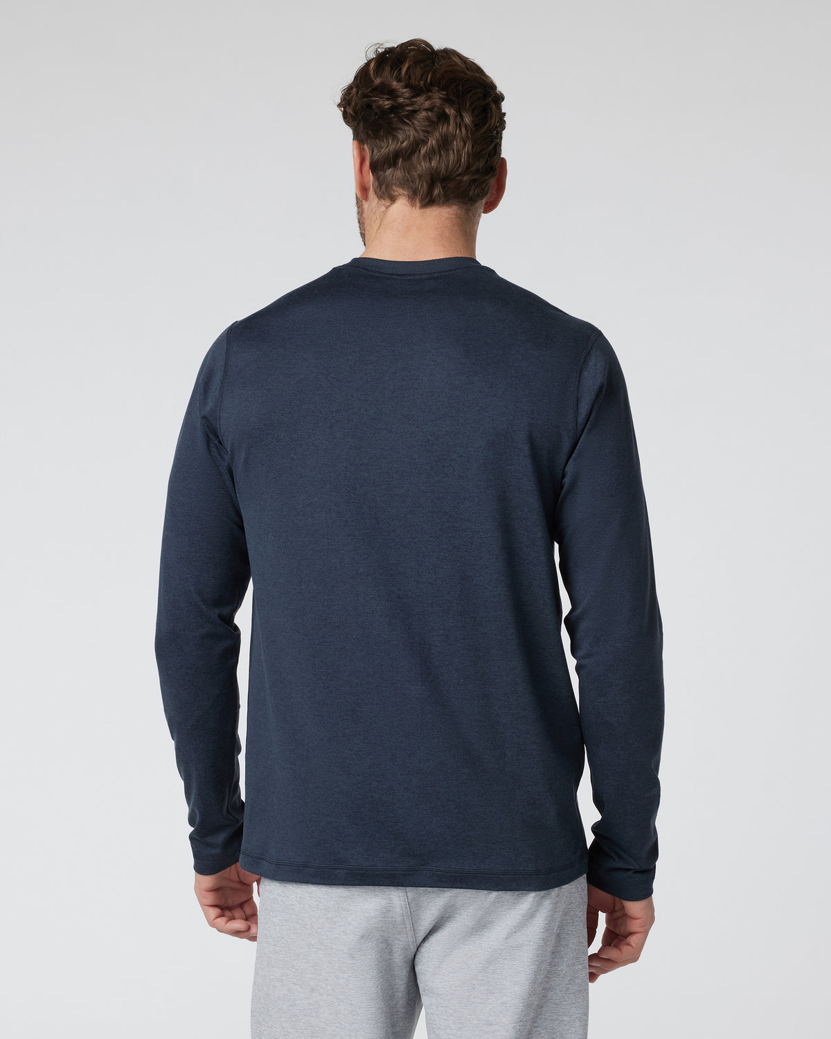 Long Sleeve Ponto Performance Tee Midnight Heather | Vuori for sale - US 9916