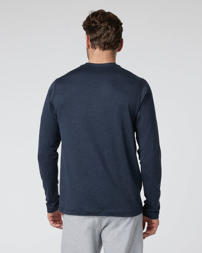 Long Sleeve Ponto Performance Tee Midnight Heather | Vuori for sale - US 9916