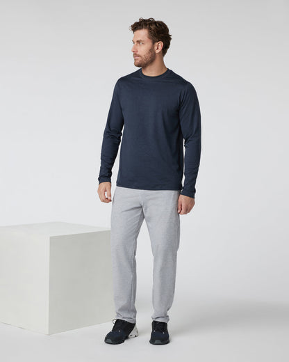 Long Sleeve Ponto Performance Tee Midnight Heather | Vuori for sale - US 9916