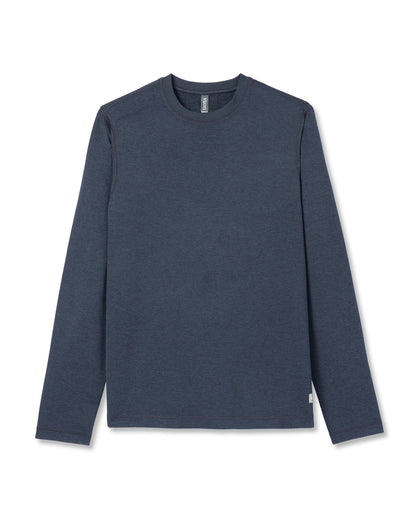 Long Sleeve Ponto Performance Tee Midnight Heather | Vuori for sale - US 9916