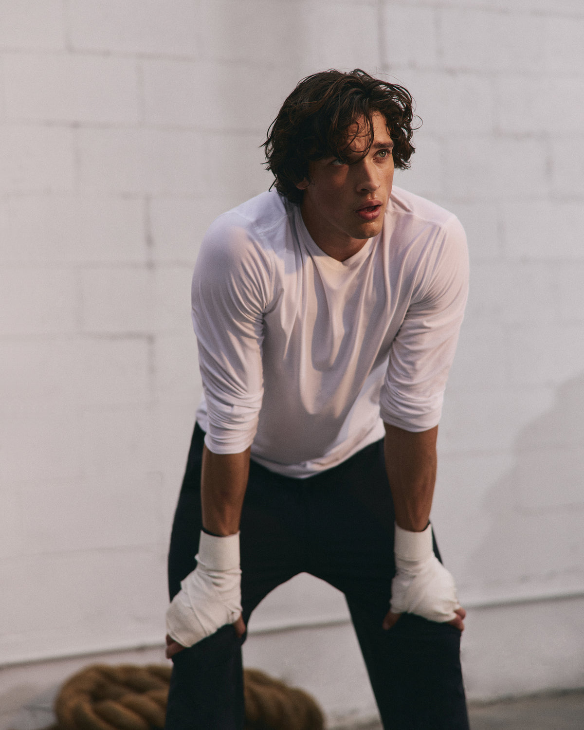 Long Sleeve Strato Tech Tee Men's White Shirt | Vuori discount - US 8056