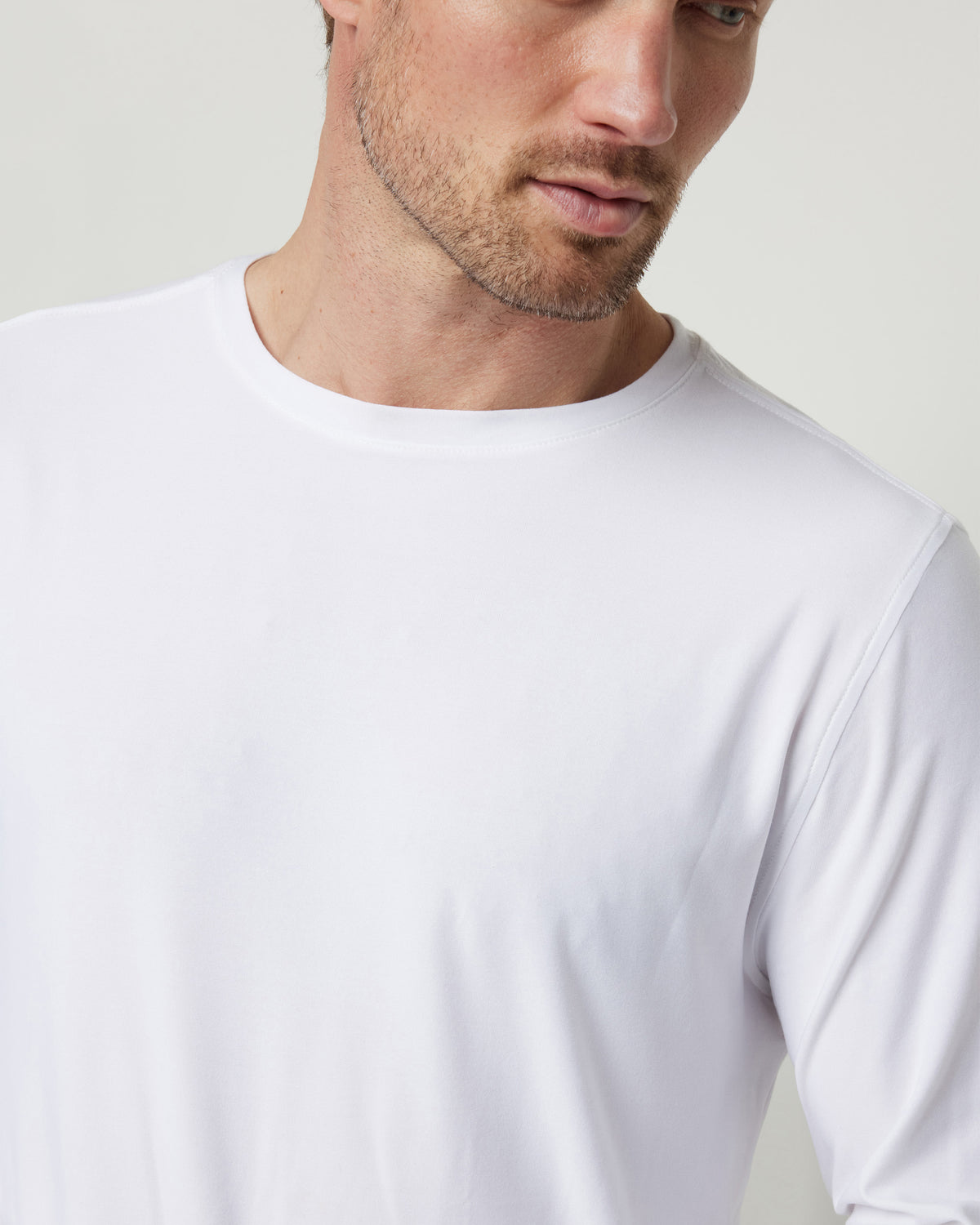 Long Sleeve Strato Tech Tee Men's White Shirt | Vuori discount - US 8056